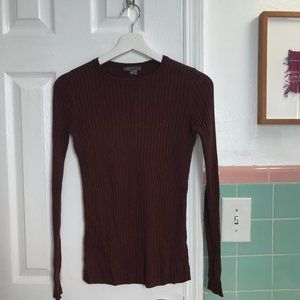 Vince Ribbed Long-Sleeved Top